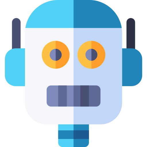 Robot Basic Rounded Flat icono