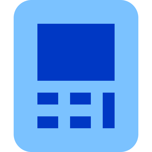 kalkulator Super Basic Duotone Flat ikona
