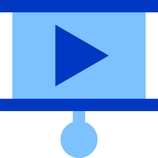 video Super Basic Duotone Flat icon