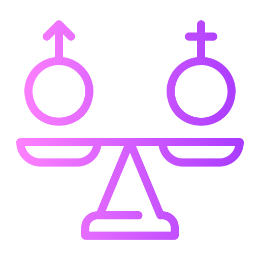 geslachtsgelijkheid Generic gradient outline icoon