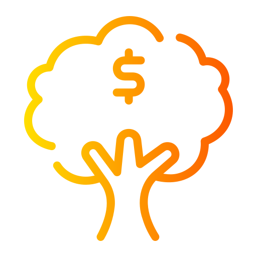 arbre à argent Generic gradient outline Icône