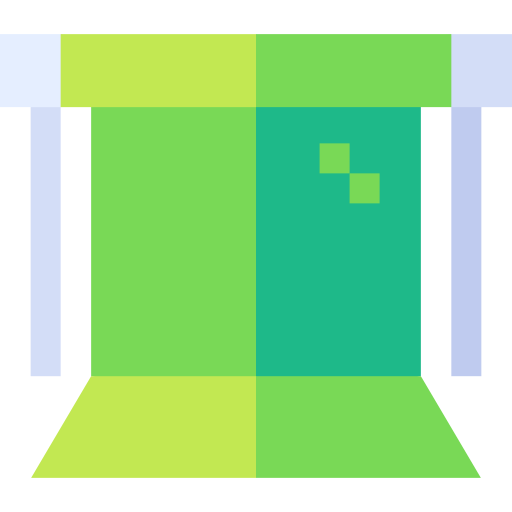 schermo verde Basic Straight Flat icona