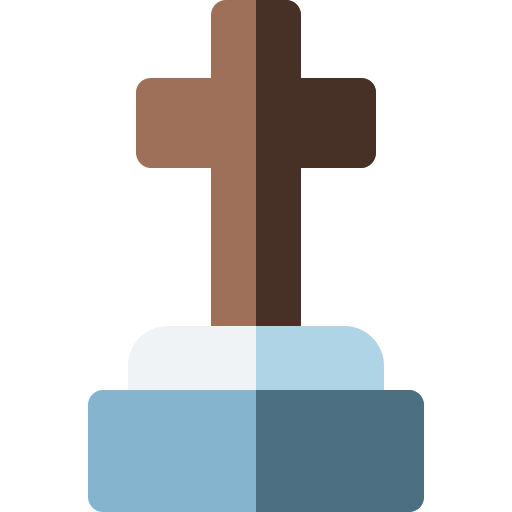 croix chrétienne Basic Rounded Flat Icône