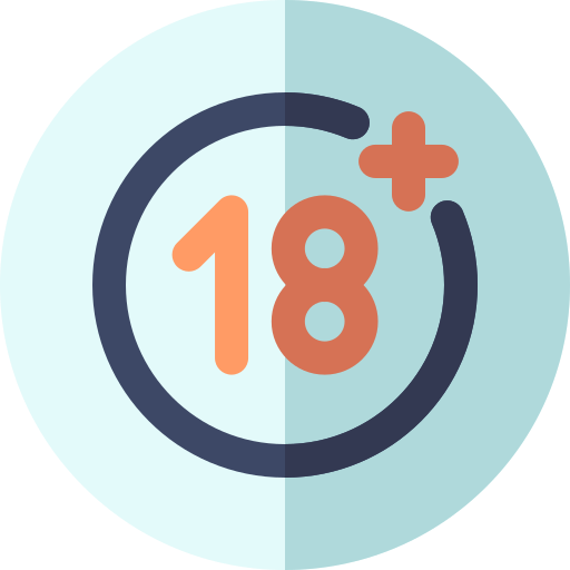 18 + Basic Rounded Flat icono