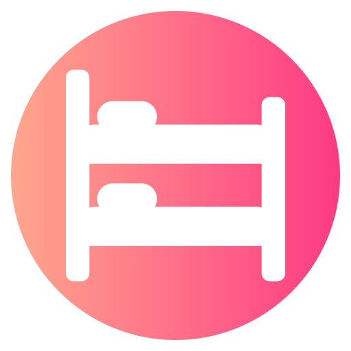 Łóżko piętrowe Generic gradient fill ikona