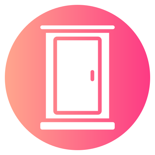 drzwi domu Generic gradient fill ikona
