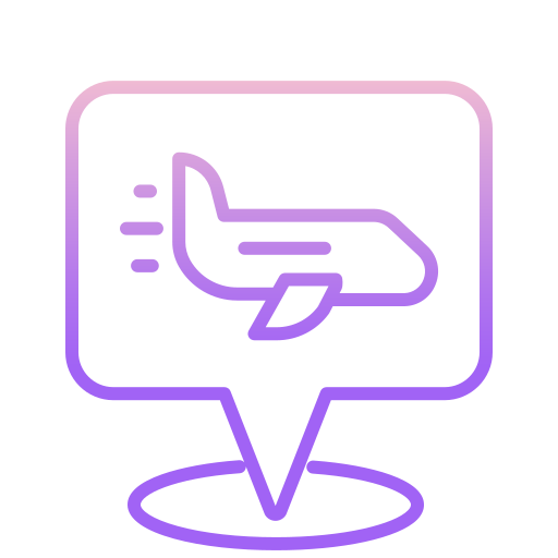 luchthaven Icongeek26 Outline Gradient icoon