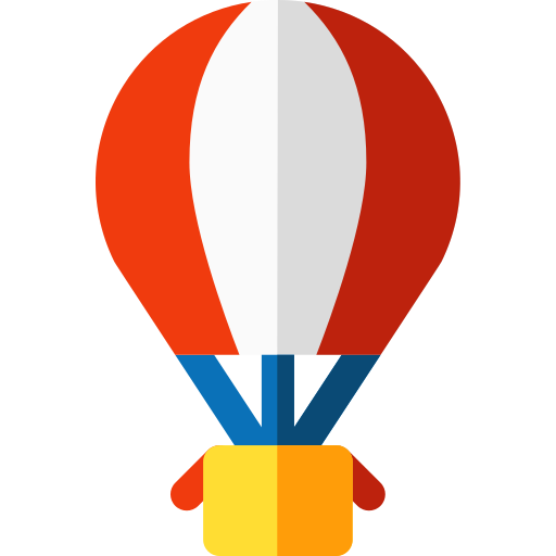 Air balloon Basic Rounded Flat icon