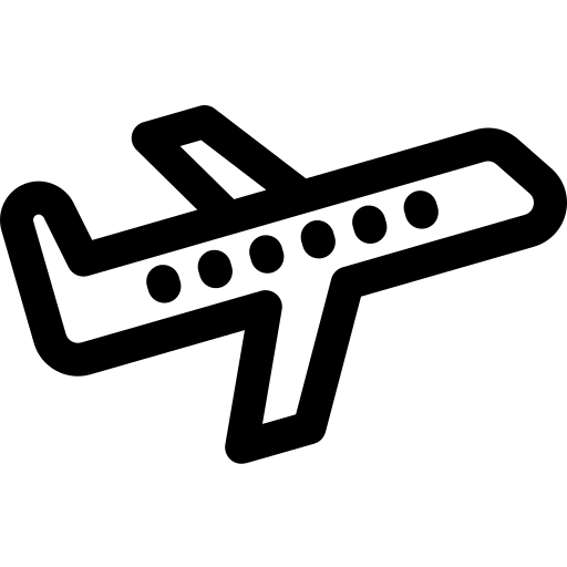 samolot Basic Rounded Lineal ikona