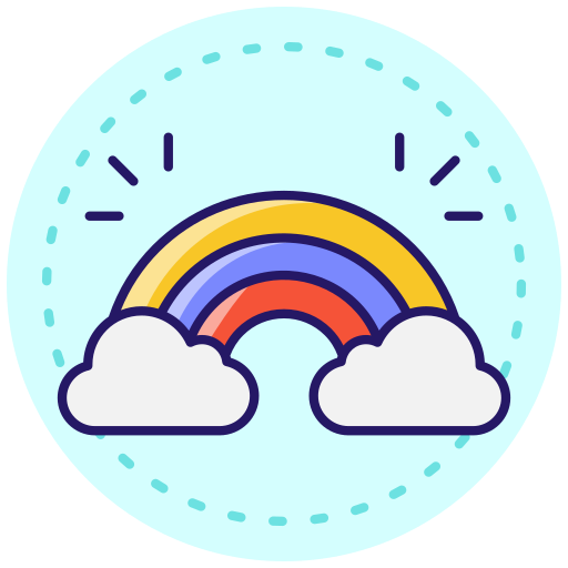 Rainbow Generic color lineal-color icon