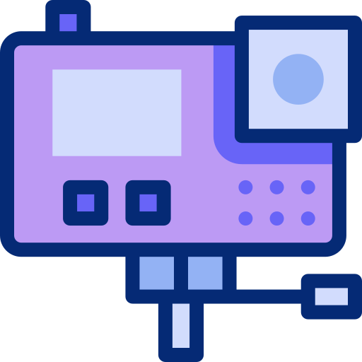 cámara de acción Basic Accent Lineal Color icono