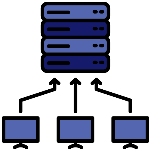 데이터 센터 Generic color lineal-color icon