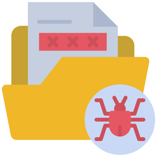 Infected folder Generic color fill icon