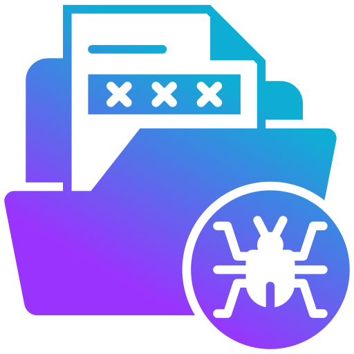 Infected folder Generic gradient fill icon
