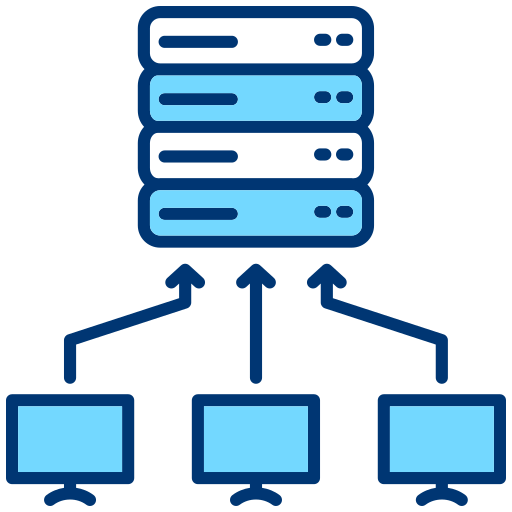 Data center Generic color lineal-color icon