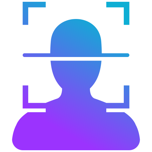 Face scan Generic gradient fill icon