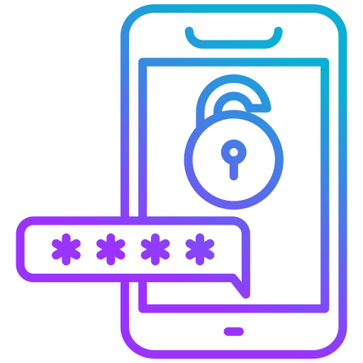 código de seguridad Generic gradient outline icono