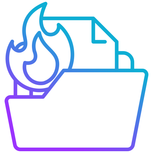 File burning Generic gradient outline icon