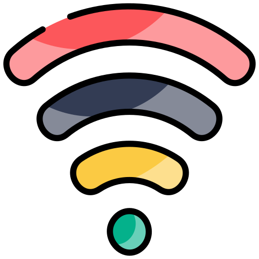 sygnał wi-fi Generic color lineal-color ikona