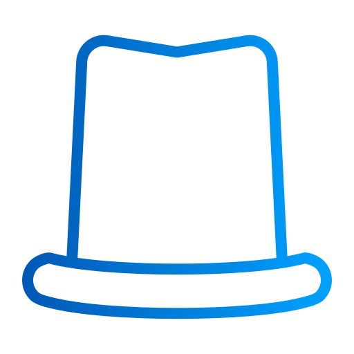chapeau Generic gradient outline Icône