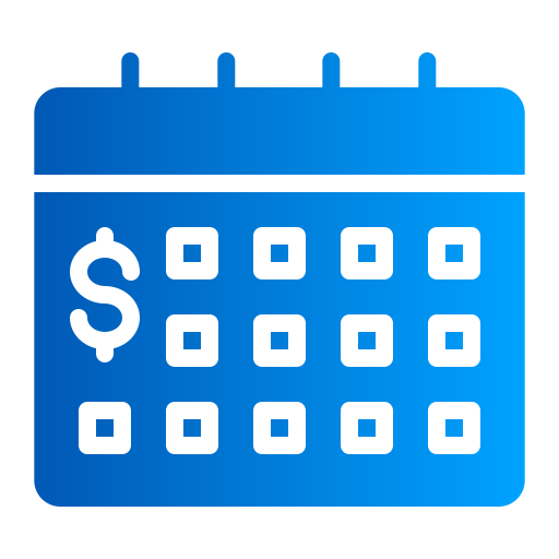 calendrier Generic gradient fill Icône