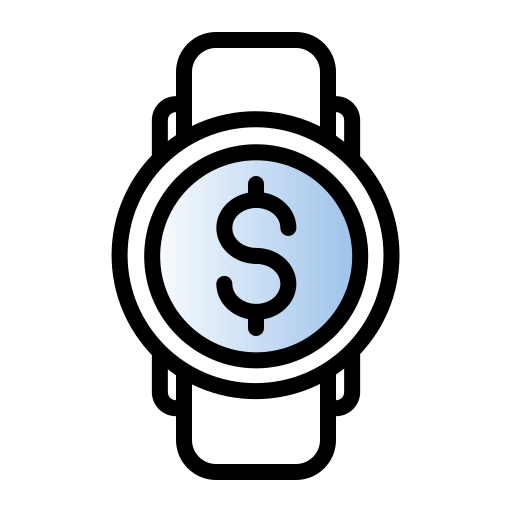 Time is money Generic gradient lineal-color icon