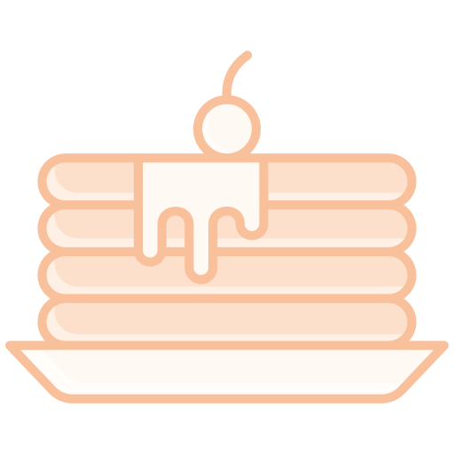 パンケーキ Generic color lineal-color icon