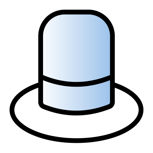 sombrero de copa Generic gradient lineal-color icono