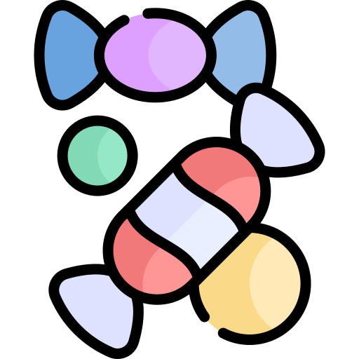 Конфеты Kawaii Lineal color иконка