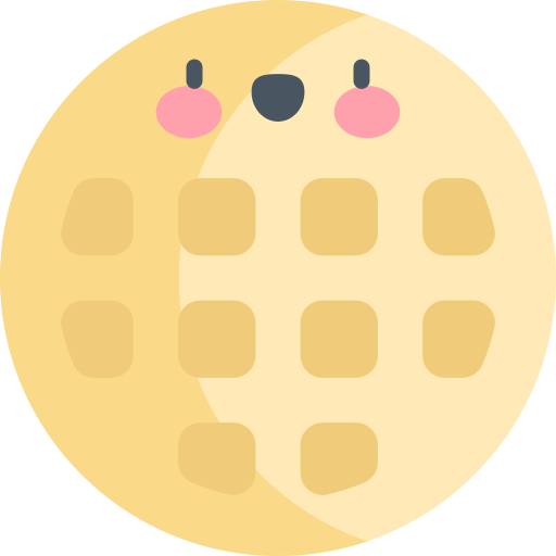Waffle Kawaii Flat icon
