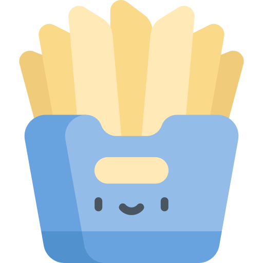 French fries Kawaii Flat icon