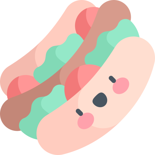 Hotdog Kawaii Flat icon