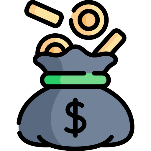 Money bag Kawaii Lineal color icon