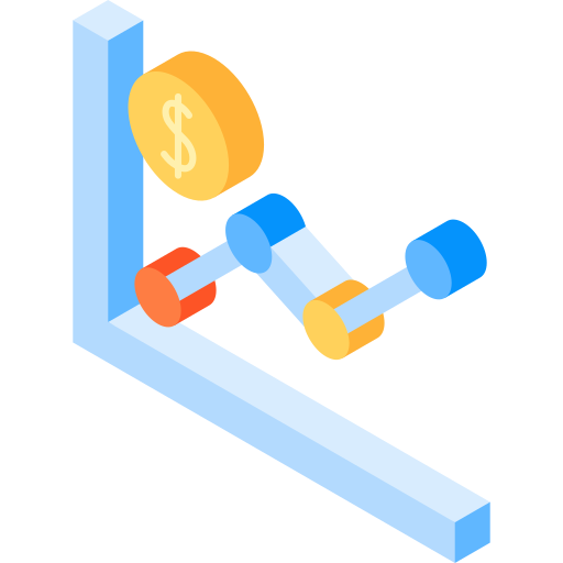 Dollar cost average Isometric Flat icon