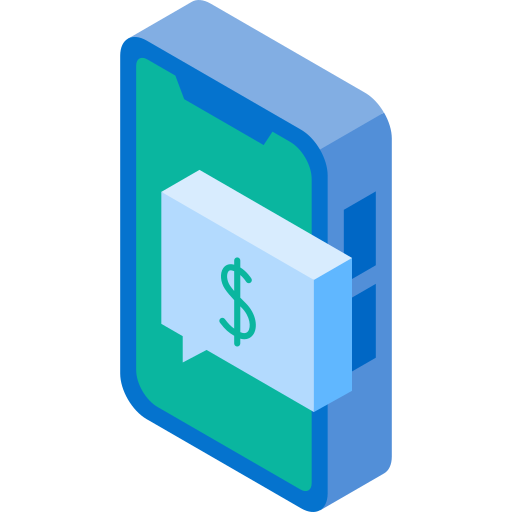 Mobile payment Isometric Flat icon