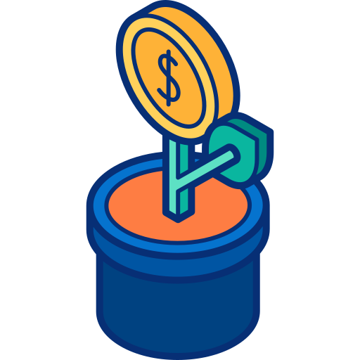 Financial growth Isometric Lineal Color icon