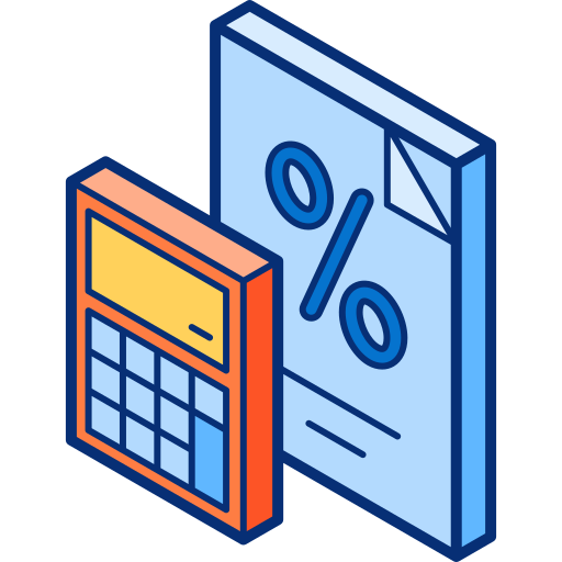 Taxation Isometric Lineal Color icon