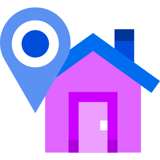 Домашний адрес Detailed Geometric Flat иконка