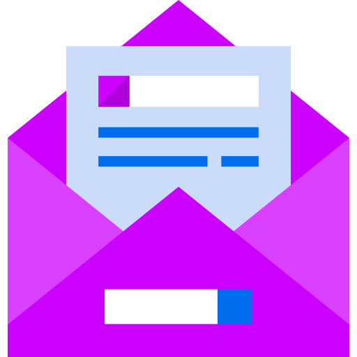 e-mail Detailed Geometric Flat icoon