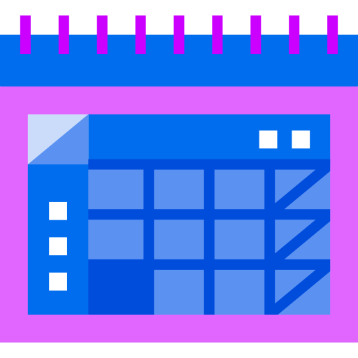 Calendar Detailed Geometric Flat icon