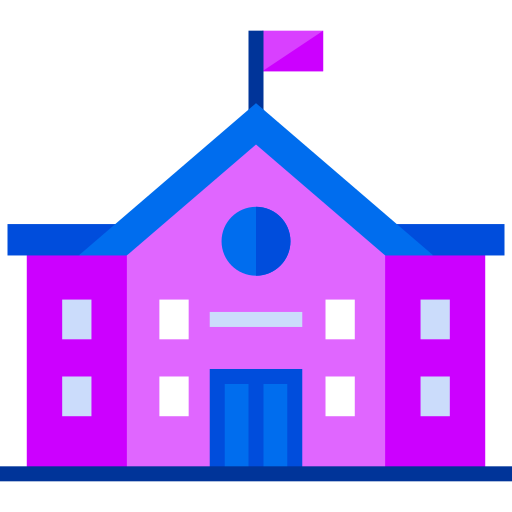 학교 Detailed Geometric Flat icon