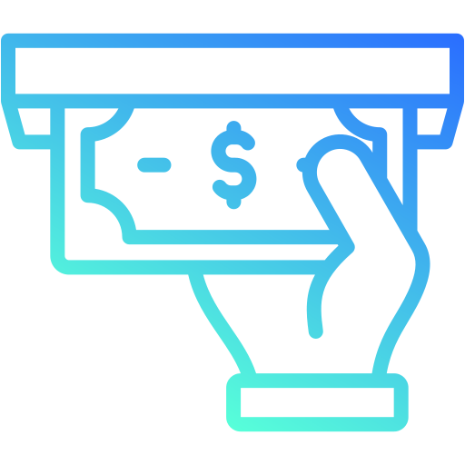 Cash withdrawal Generic gradient outline icon