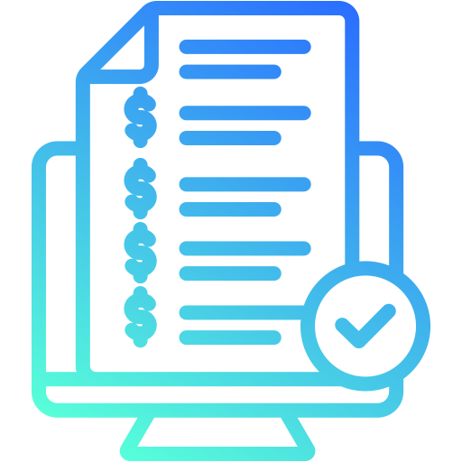 Online invoice Generic gradient outline icon