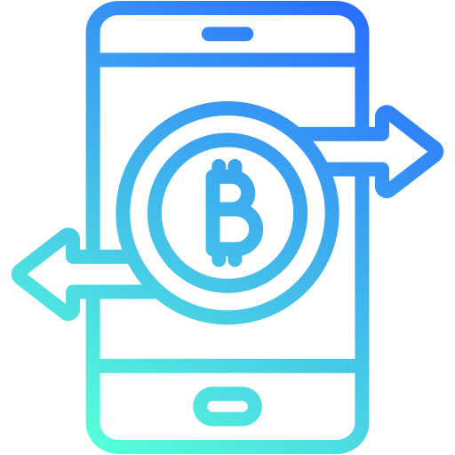 Bitcoin payment Generic gradient outline icon