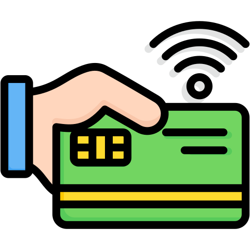 Contactless card Generic color lineal-color icon