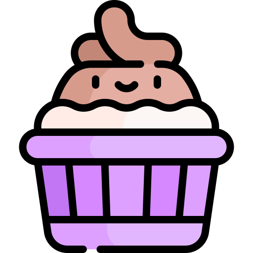 Cupcake Kawaii Lineal color icon