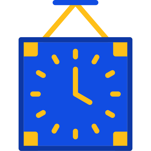 orologio Generic color fill icona