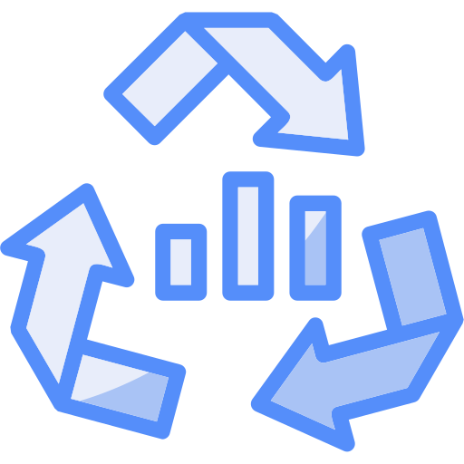 Recycling arrows Generic color lineal-color icon