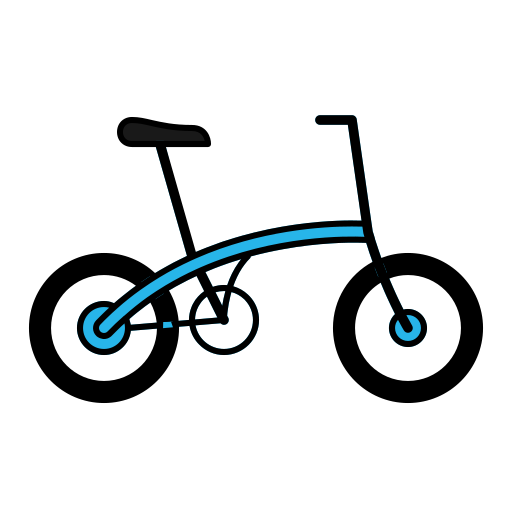 bicicletta pieghevole Generic color lineal-color icona