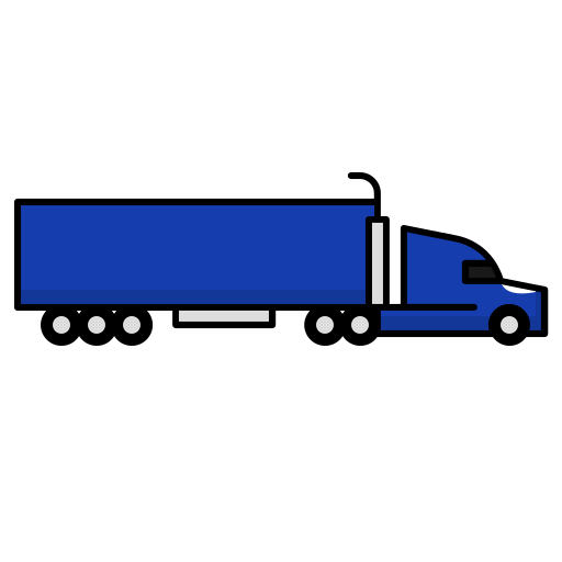 Trailer truck Generic color lineal-color icon